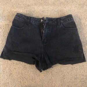 Size medium black jean shorts